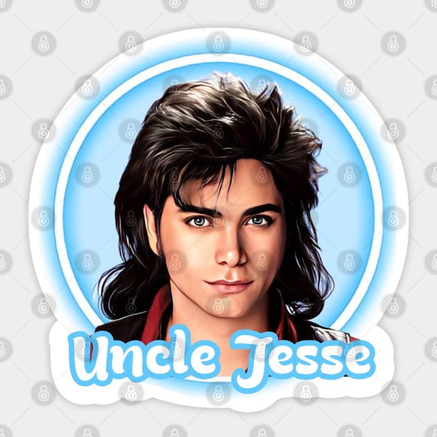 Full House - Uncle Jesse Sticker by Zbornak Designs